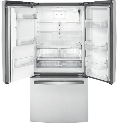 GE APPLIANCES GYE18JYLFS Ge Energy Star 17.5 Cu. Ft. Counter-depth French-door REFRIGE...