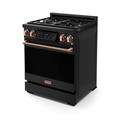 THOR KITCHEN RSG30BRSG 30 Inch Professional Gas Range With Tilt Panel Touch Control In BLA...