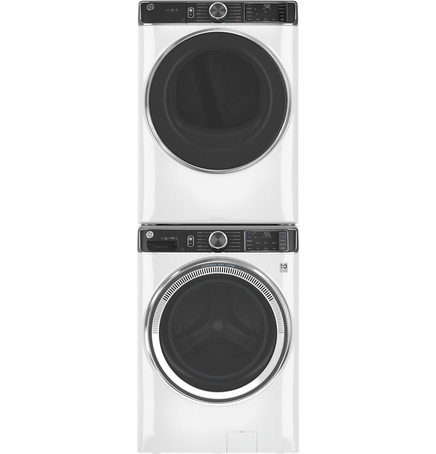 GE APPLIANCES GFW850SSNWW Ge 5.0 Cu. Ft. Capacity Smart Front Load Energy Star Steam WA...