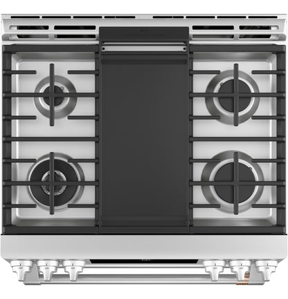 CAFE CGS750P2MS1 Cafe 30"" Slide-in Front Control Gas Double Oven With CONVECTI...