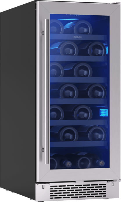 ZEPHYR BWN15C01AG Zephyr Brisas Wine Cooler, 15in Uc, Ss+gls, Rvs Dr, 1z