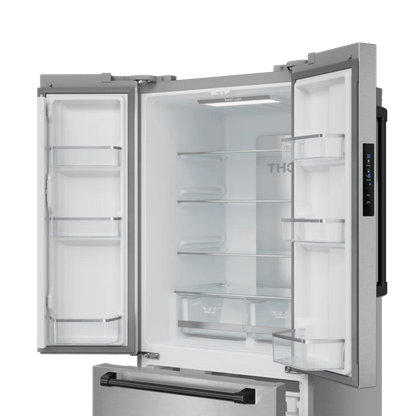 THOR KITCHEN RF3017FFD99BLK 30 Inch 17.7 Cu Ft French Door Counter Depth Refrigerator With Ice ...