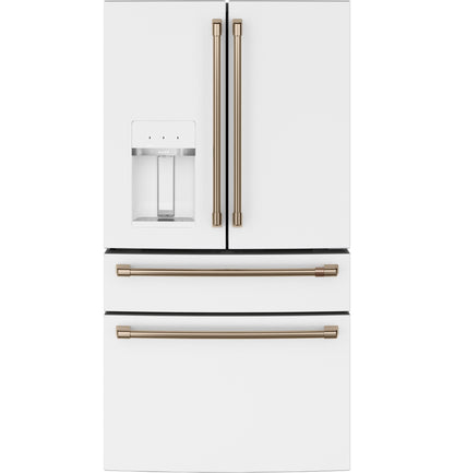 CAFE CXE22DP4PW2 Cafe Energy Star 22.3 Cu. Ft. Smart Counter-depth 4-DO...