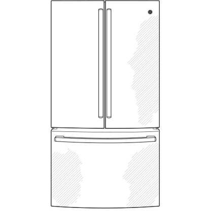GE APPLIANCES GWE23GYNFS Ge Energy Star 23.1 Cu. Ft. Counter-depth Fingerprint RESISTA...