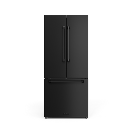 THOR KITCHEN RF3017FFD00 30 Inch 17.7 Cu Ft French Door Counter Depth Refrigerator With Ice ...