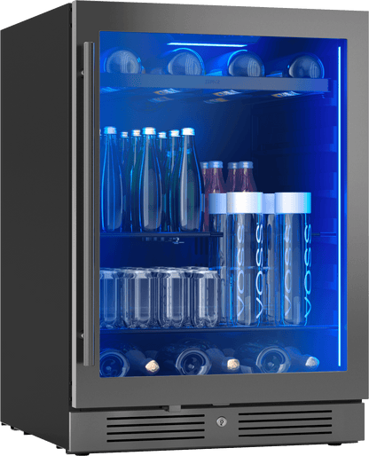 ZEPHYR PRB24C01CBSG Zephyr 24"" Black Stainless Single Zone Beverage Cooler