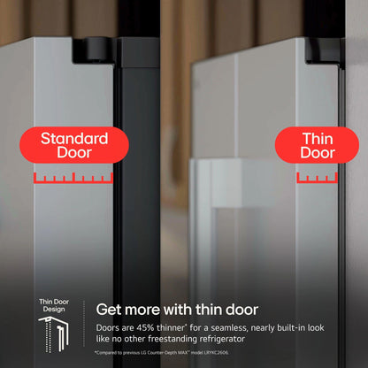 LG LF24Z6530S LG Counter-depth Max With Zero Clearance 3-door French DOOR...