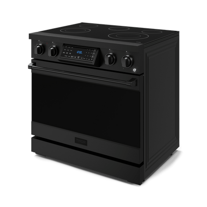 THOR KITCHEN RSE36B 36 Inch Professional Electric Range With Tilt Panel Touch Control I...