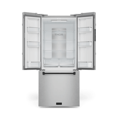 THOR KITCHEN RF3017FFD99BLK 30 Inch 17.7 Cu Ft French Door Counter Depth Refrigerator With Ice ...