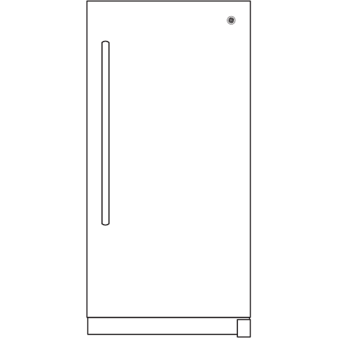 GE APPLIANCES FUF14SMRWW Ge 14.1 Cu. Ft. Frost-free Upright Freezer