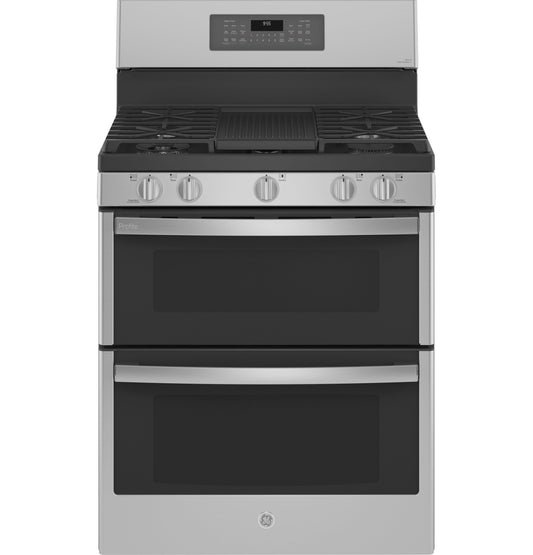 GE APPLIANCES PGB965YPFS GE Profile 30"" Free-standing Gas Double Oven Convection FINGERP...