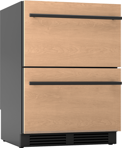 ZEPHYR PRRD24C2AP Zephyr 24"" Panel Ready Dual Zone Refrigerator Drawers
