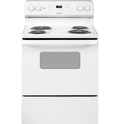 HOTPOINT RBS360DMWW Hotpoint 30"" Free-standing Standard Clean Electric Range