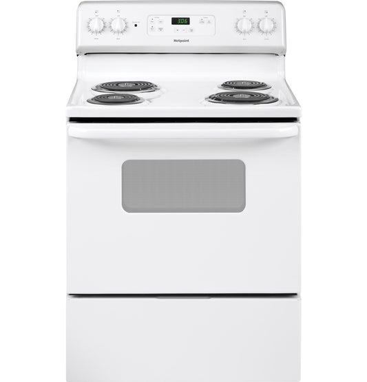 HOTPOINT RBS360DMWW Hotpoint 30"" Free-standing Standard Clean Electric Range