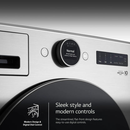 LG WM5500HVA 4.5 Cu. Ft. Capacity Smart Front Load Energy Star Washer With TURBO...