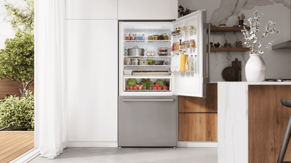 BOSCH B33CM10SNS 100 Series, Free-standing Fridge-freezer With Freezer At Bottom, BR...