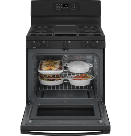 GE APPLIANCES JGB735DPBB Ge 30"" Free-standing Gas Convection Range With Air Fry