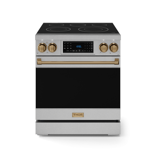THOR KITCHEN RSE30BRZ 30 Inch Professional Electric Range With Tilt Panel Touch Control I...