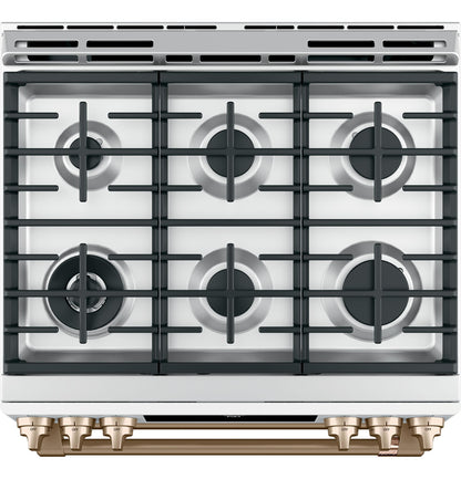 CAFE CGS750P4MW2 Cafe 30"" Slide-in Front Control Gas Double Oven With CONVECTI...