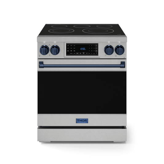 THOR KITCHEN RSE30BLU 30 Inch Professional Electric Range With Tilt Panel Touch Control I...