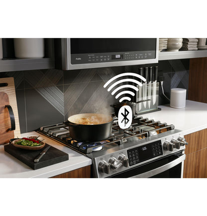 GE APPLIANCES PGS930YPFS GE Profile 30"" Smart Slide-in Front-control Gas Fingerprint RES...