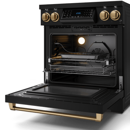 THOR KITCHEN RSE30BBRZ 30 Inch Professional Electric Range With Tilt Panel Touch Control I...