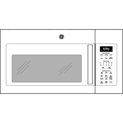 GE APPLIANCES JVM6175DKBB Ge Series 1.7 Cu. Ft. Over-the-range Sensor Microwave Oven