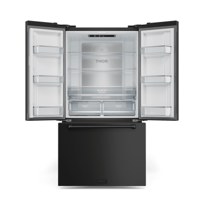 THOR KITCHEN RF3621CTD00 36 Inch 20.3 Cu Ft French Door Counter Depth Refrigerator With Ice ...