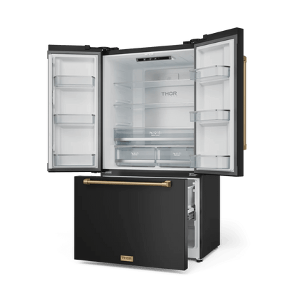 THOR KITCHEN RF3621CTD00BRZ 36 Inch 20.3 Cu Ft French Door Counter Depth Refrigerator With Ice ...