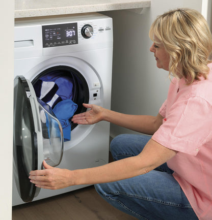 GE APPLIANCES GFQ14ESSNWW Ge 24"" 2.4 Cu. FT.CAPACITY Front Load Washer/condenser Dryer Combo