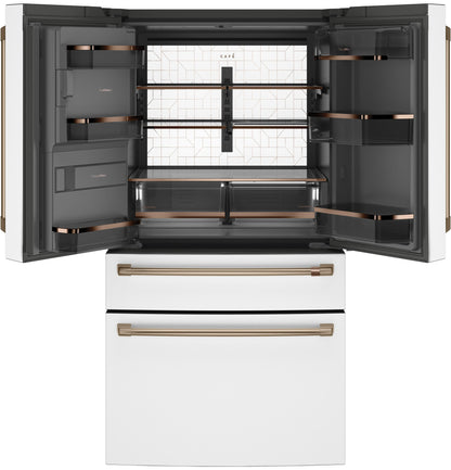 CAFE CXE22DP4PW2 Cafe Energy Star 22.3 Cu. Ft. Smart Counter-depth 4-DO...