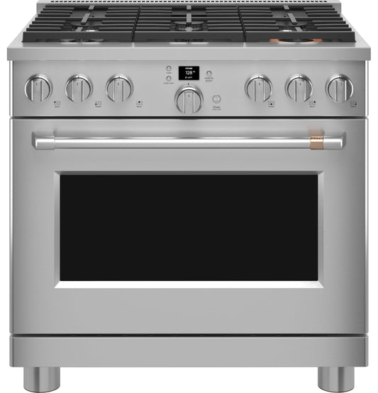 CAFE CGY366P2TS1 Cafe 36"" Smart All-gas Commercial-style Range With 6 Burners ...