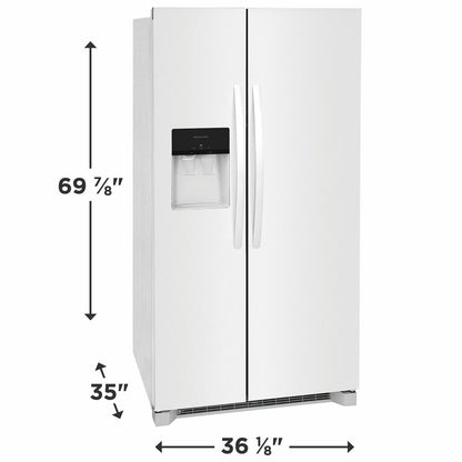 FRIGIDAIRE FRSS2623AW Frigidaire 25.6 Cu. Ft. 36'' Standard Depth Side By Side Refrigerator