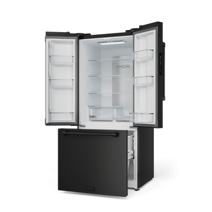 THOR KITCHEN RF3017FFD00 30 Inch 17.7 Cu Ft French Door Counter Depth Refrigerator With Ice ...