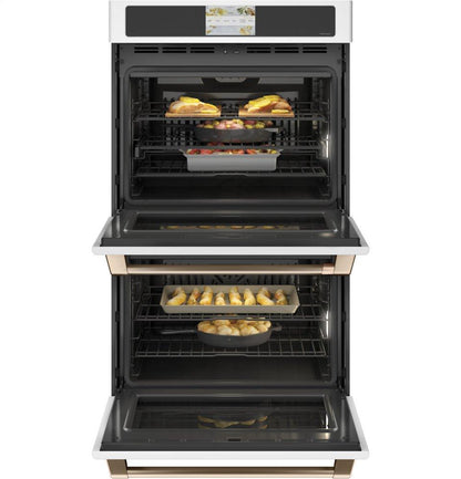 GE APPLIANCES CTD90DP4NW2 Cafe Professional Series 30"" Built-in Convection Double Wall ...
