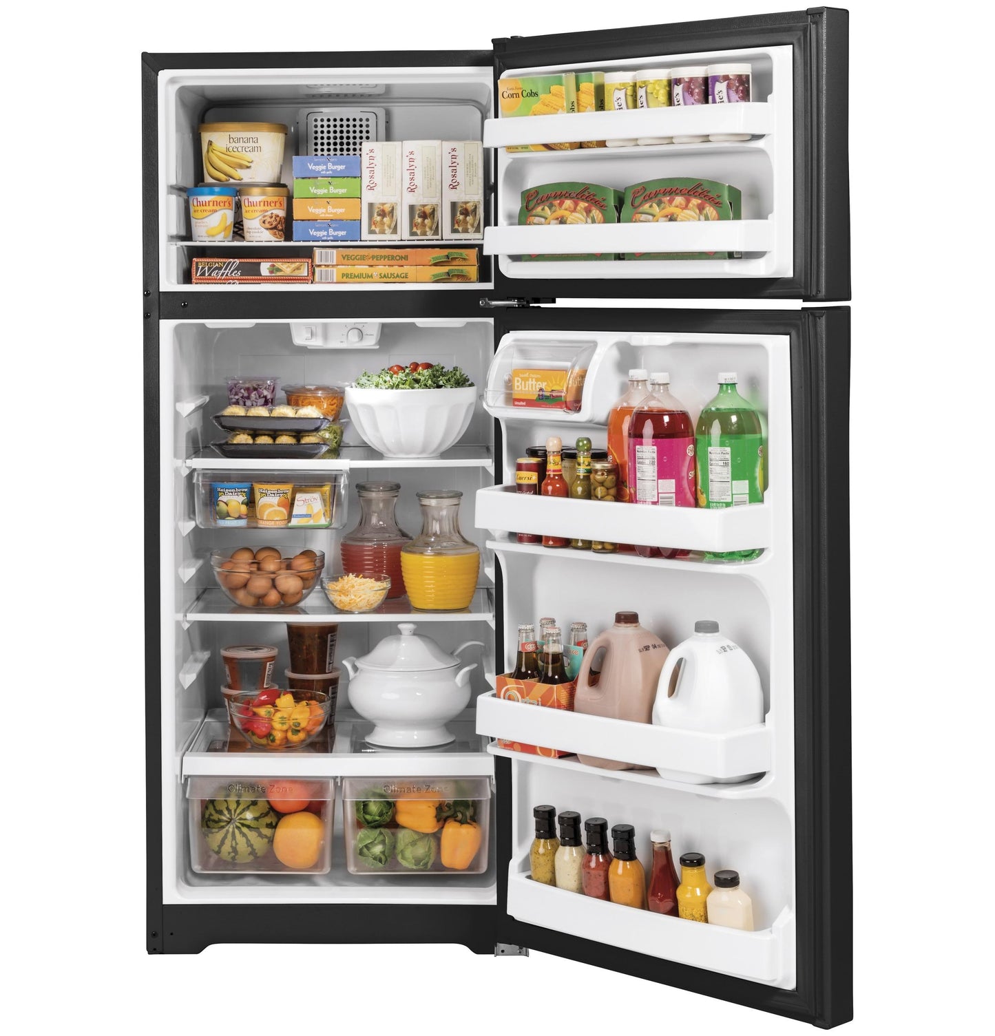 GE APPLIANCES GTS18GTNRBB Ge 17.5 Cu. Ft. Top-freezer Refrigerator
