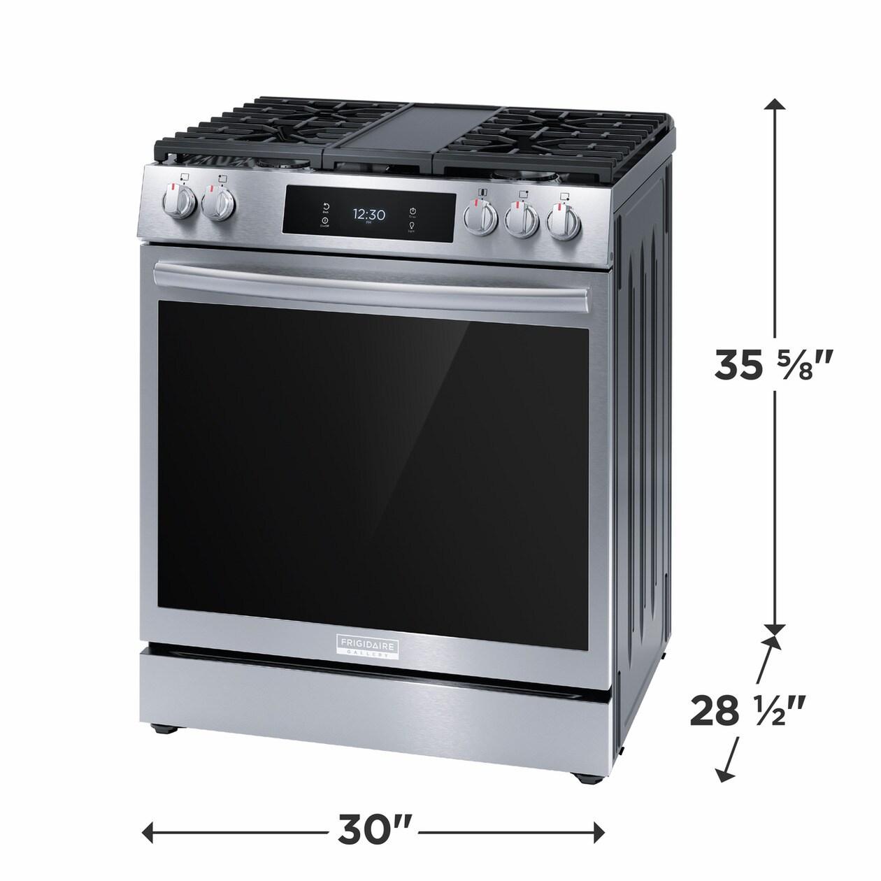 FRIGIDAIRE GCFG3060BF Frigidaire Gallery 30"" Front Control Gas Range With Total Convection
