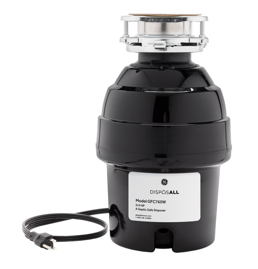 GE APPLIANCES GFC765W GE Disposall 3/4 HP Continuous Feed Garbage Disposer - Corded