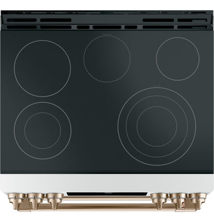 CAFE CES750P4MW2 Cafe 30"" Slide-in Front Control Radiant and Convection DOUBLE...