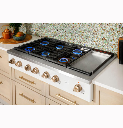 CAFE CGU486P2TS1 Cafe 48"" Commercial-style Gas Rangetop With 6 Burners and GRI...