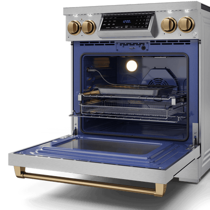 THOR KITCHEN RSE30BRZ 30 Inch Professional Electric Range With Tilt Panel Touch Control I...