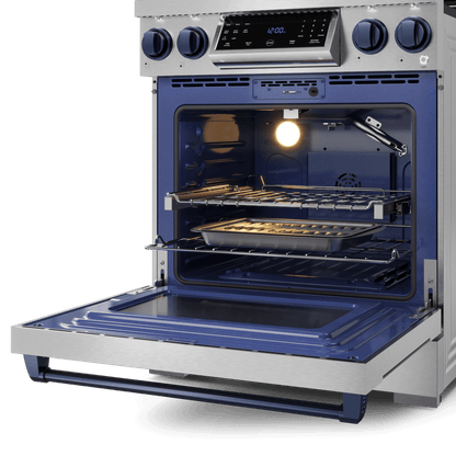 THOR KITCHEN RSG30BLU 30 Inch Professional Gas Range With Tilt Panel Touch Control In STA...