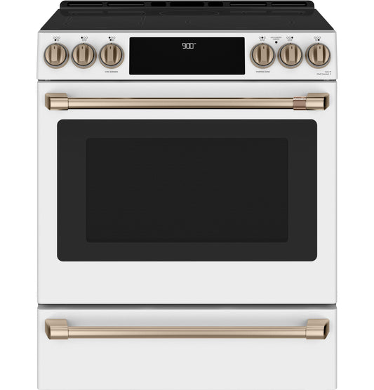 CAFE CHS900P4MW2 Cafe 30"" Slide-in Front Control Induction and Convection RANG...