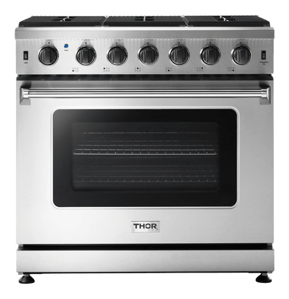 THOR KITCHEN LRG3601U Thor Kitchen - 36 Inch Professional Gas Range In Stainless Steel