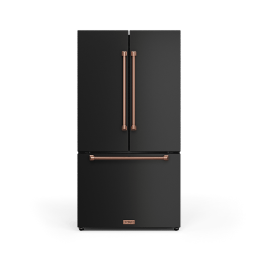 THOR KITCHEN RF3621CTD00RSG 36 Inch 20.3 Cu Ft French Door Counter Depth Refrigerator With Ice ...