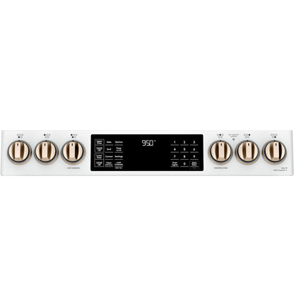 CAFE CHS950P4MW2 Cafe 30"" Slide-in Front Control Induction and Convection DOUB...