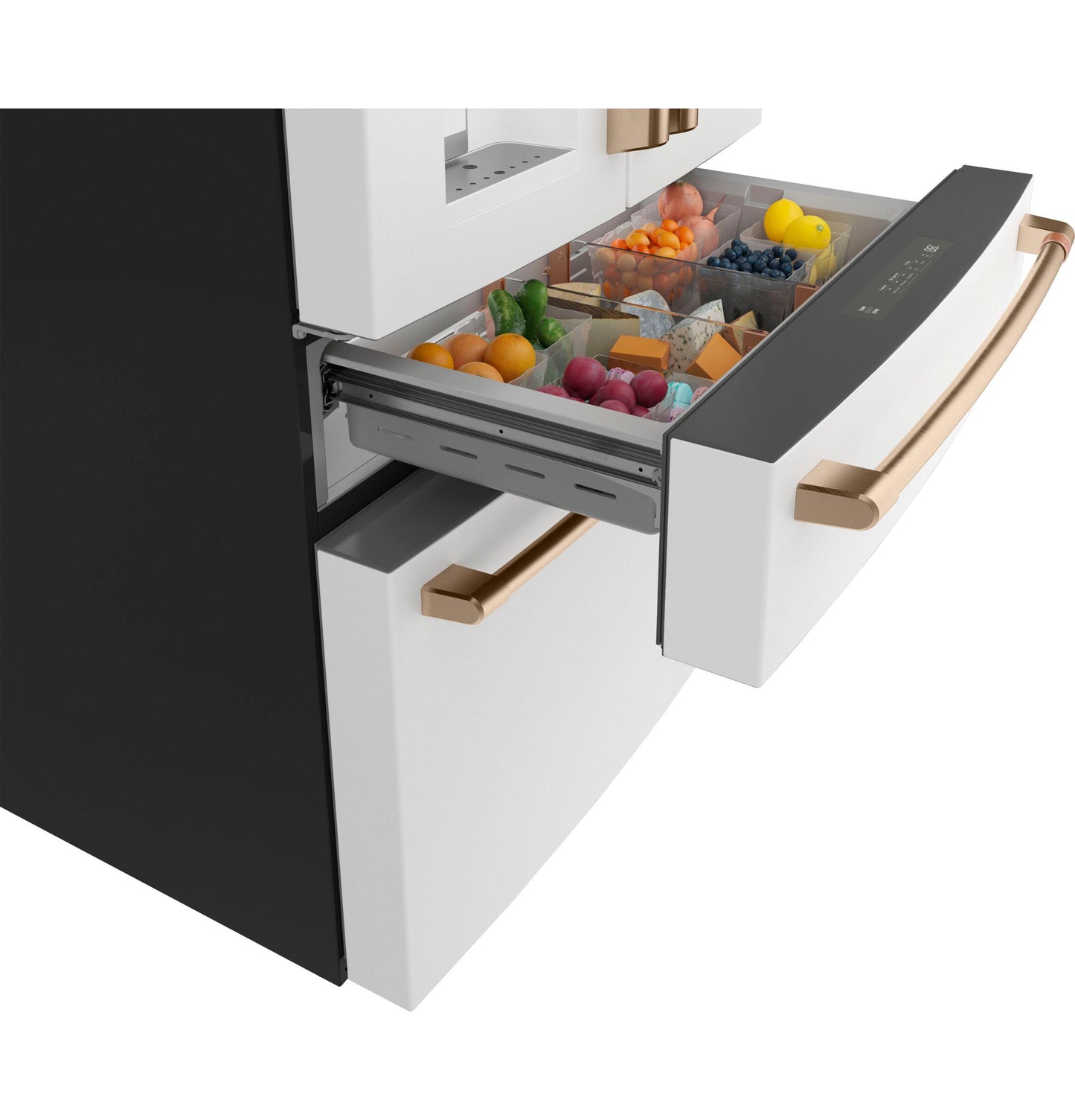 CAFE CXE22DP4PW2 Cafe Energy Star 22.3 Cu. Ft. Smart Counter-depth 4-DO...
