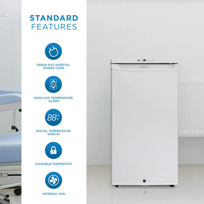 DANBY DH032A1W Danby Health 3.2 Cu. Ft Compact Refrigerator Medical and Clinical