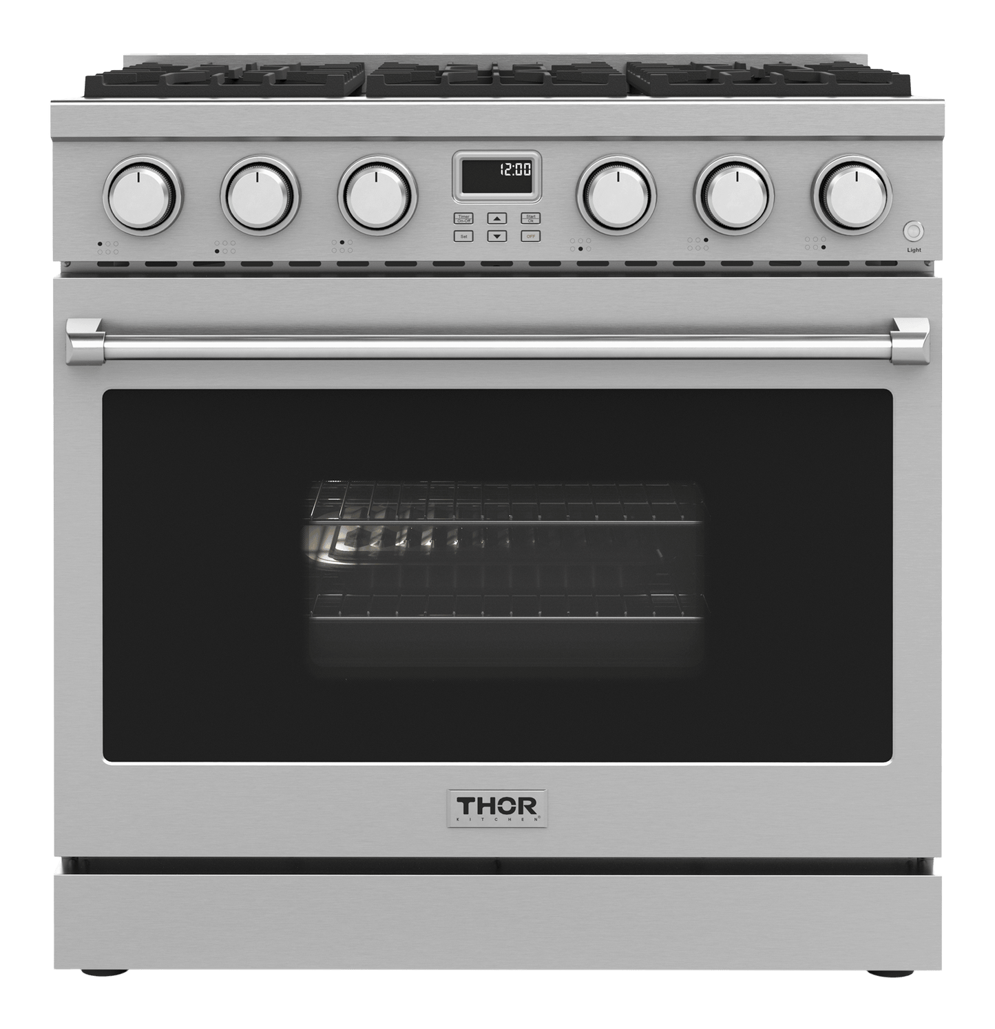 THOR KITCHEN ARG36LP 36 Inch Contemporary Professional Gas Range In Stainless Steel - LI...