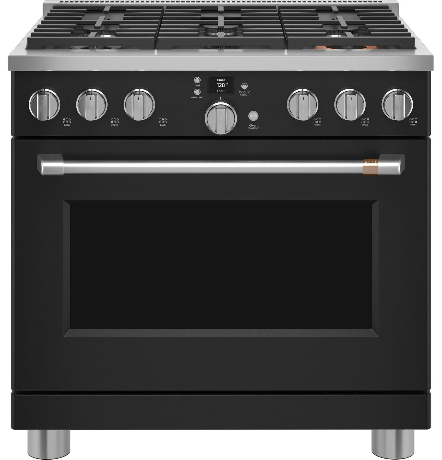 CAFE C2Y366P3TD1 Cafe 36"" Smart Dual-fuel Commercial-style Range With 6 BURNER...